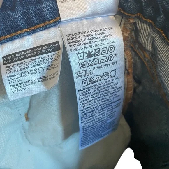 Levi's Altered Straight Mid Rise Button Fly Blue Jeans Size 27